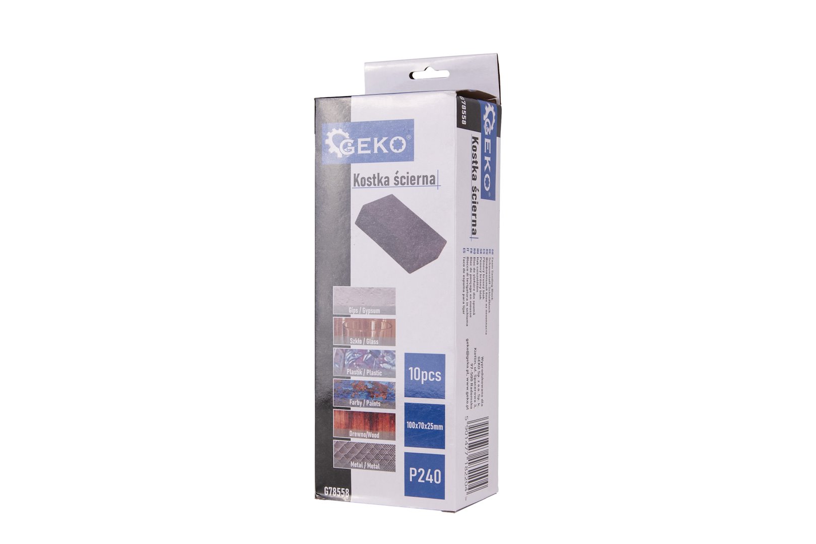 Brusný blok Geko 70x100x25mm P240 – detail brusné plochy