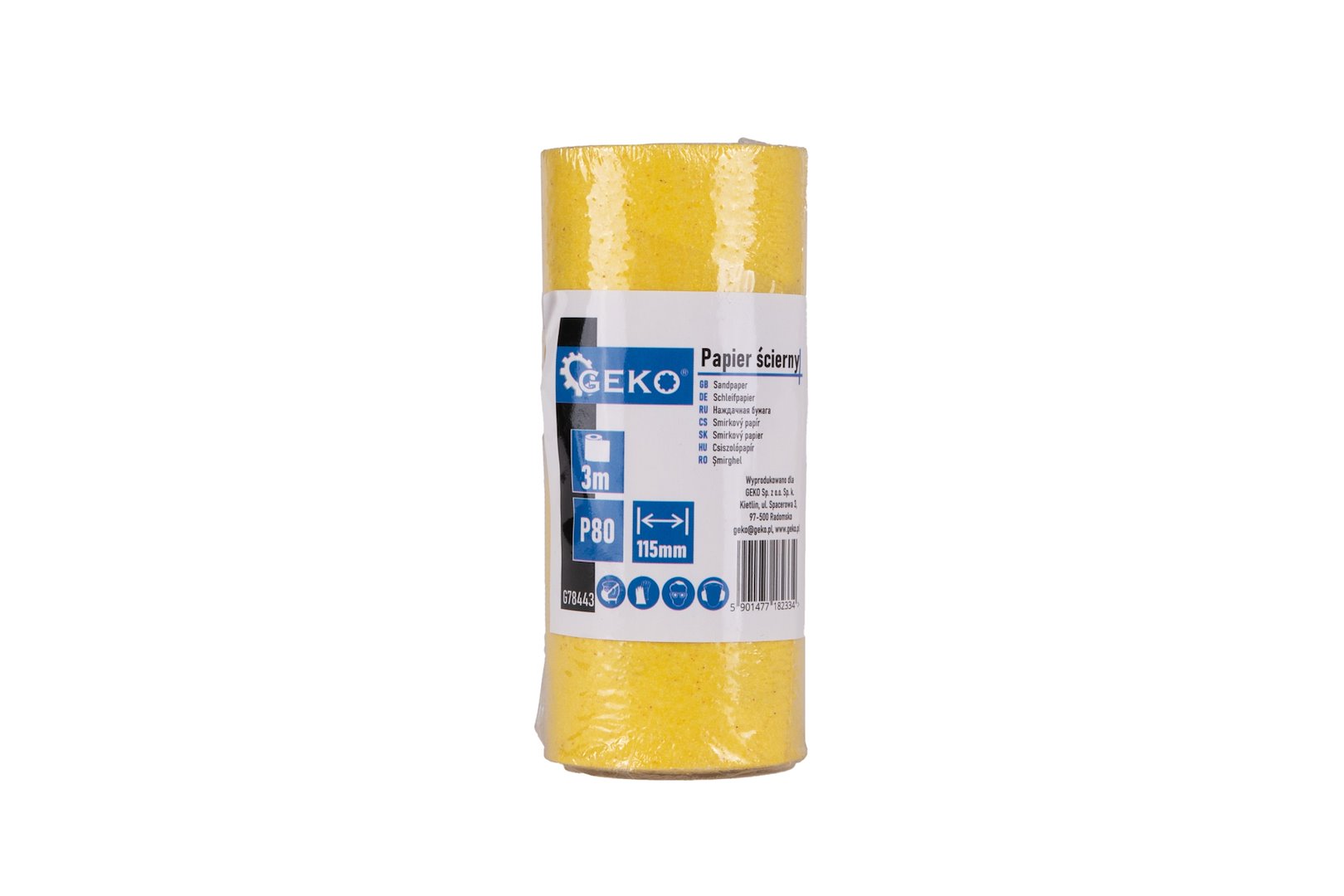 Brusný papír role 115 mm x 3 m P80 – detail abrazivního povrchu