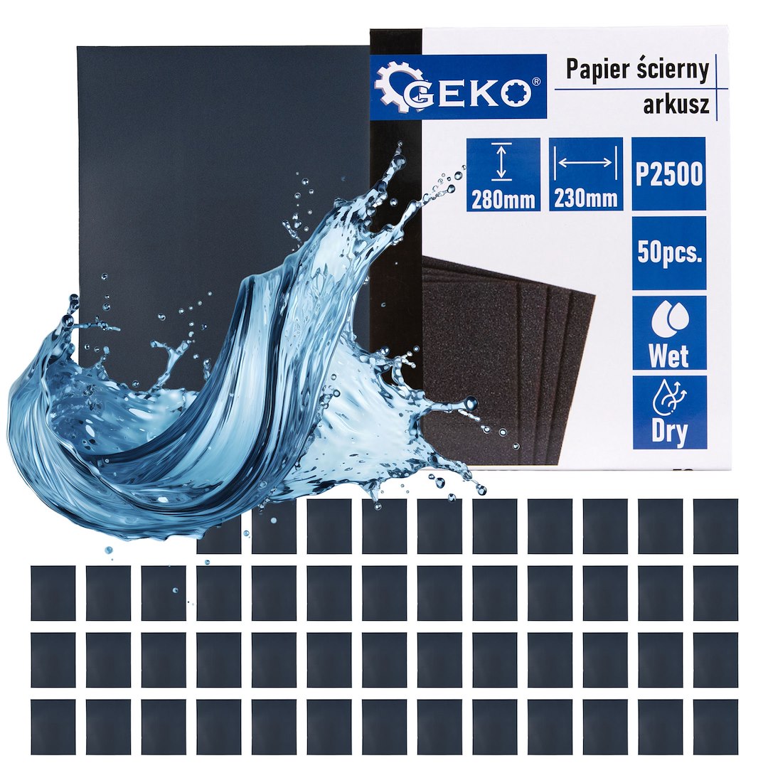 Vodní brusný papír 230x280 mm P2500 – celkový pohled na list