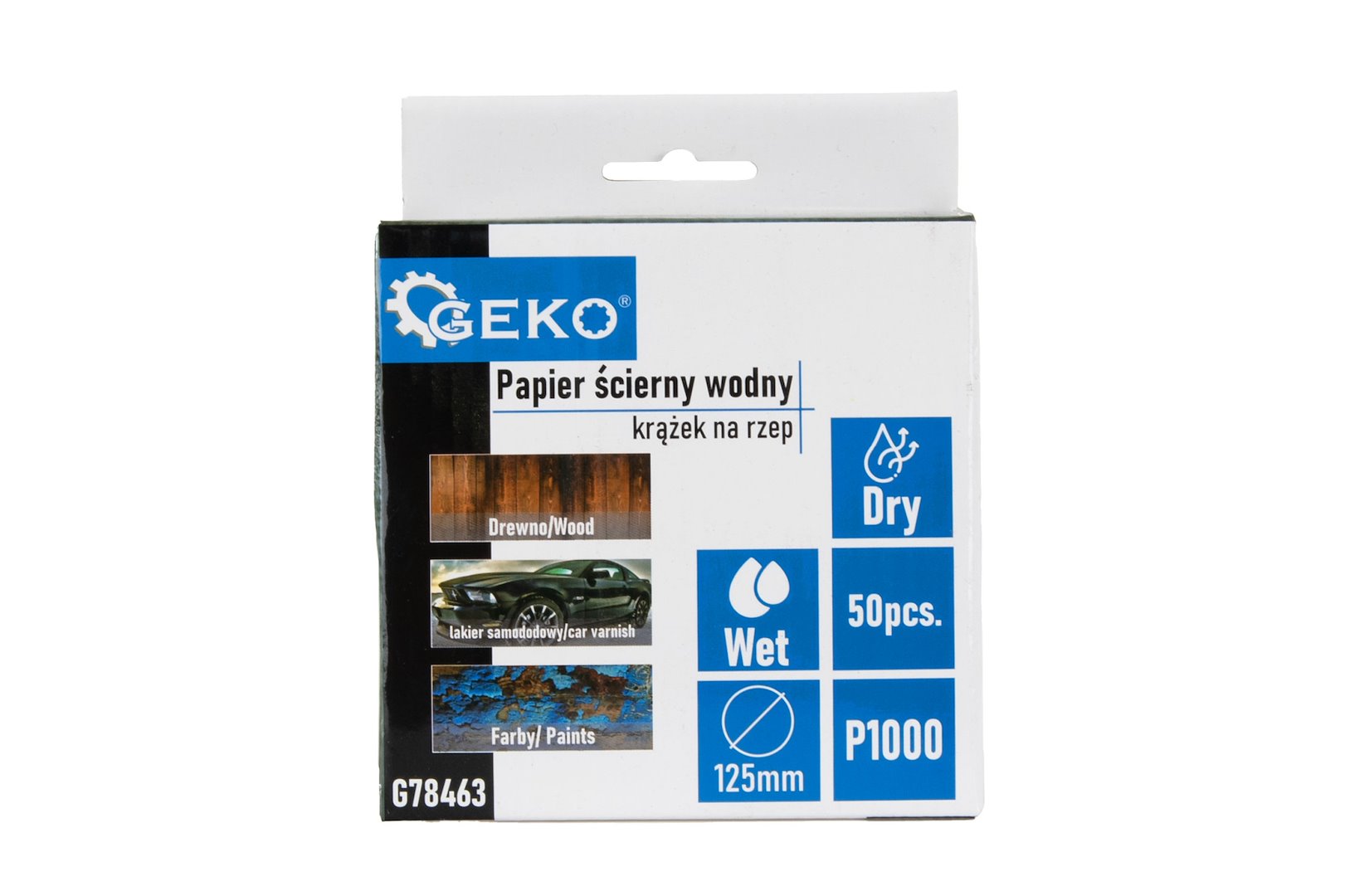 Vodní brusný papír kotouč 125 mm P1000 – detail suchého zipu