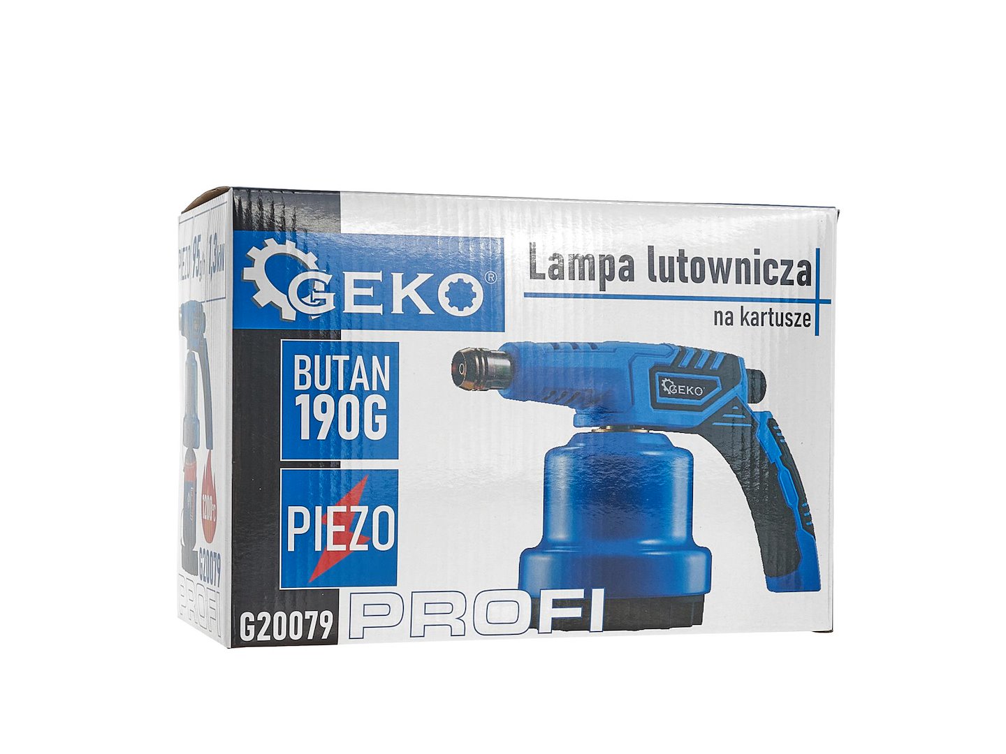 Pájecí lampa s piezo na kartuše 190 g kovová PROFI – Geko G20079 7