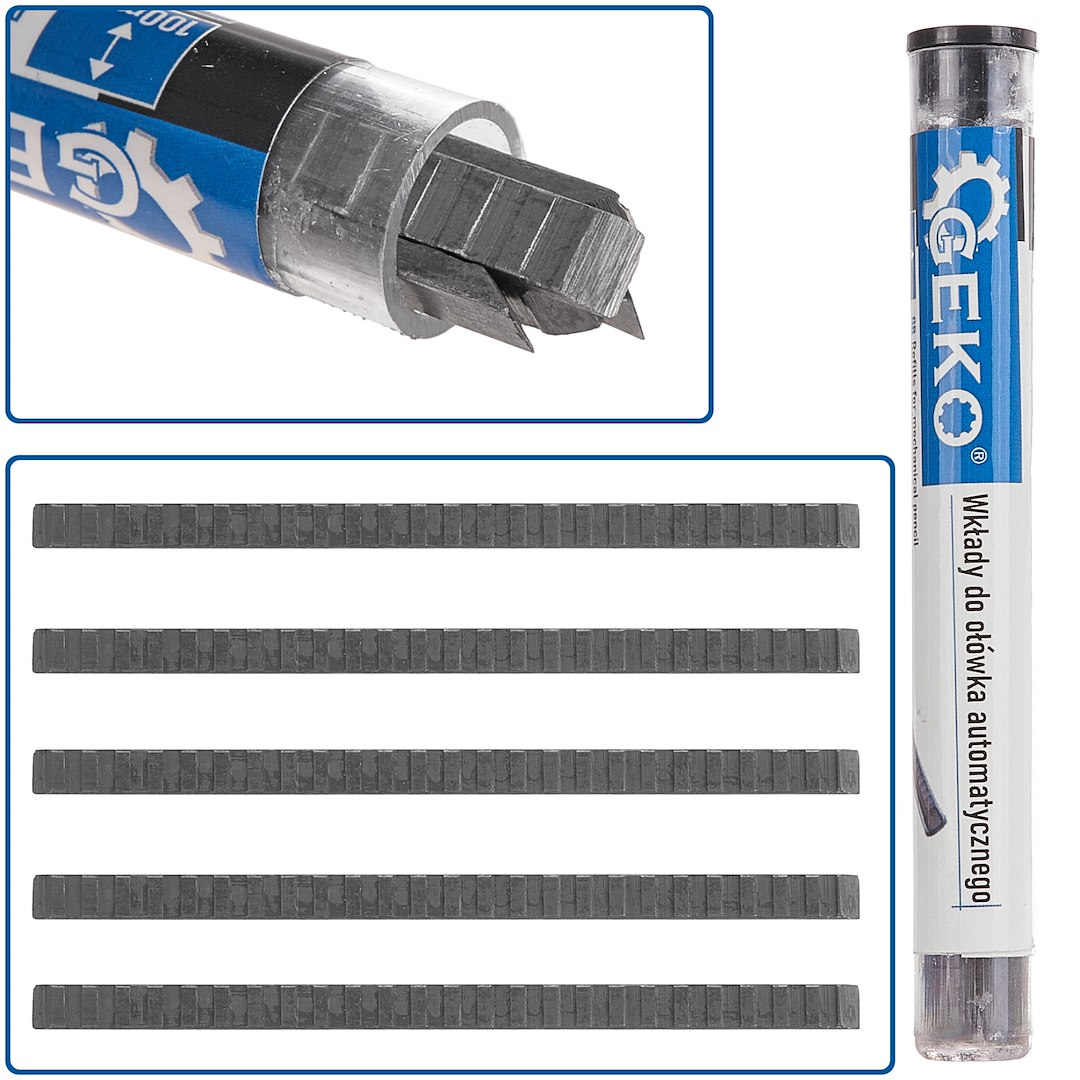 Náhradní tuhy Geko 100x2mm 5ks – pohled na balení