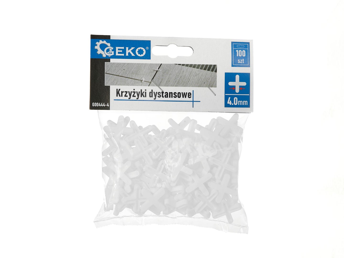 Distanzové křížky Geko 4,0 mm – detail tvaru a velikosti křížku