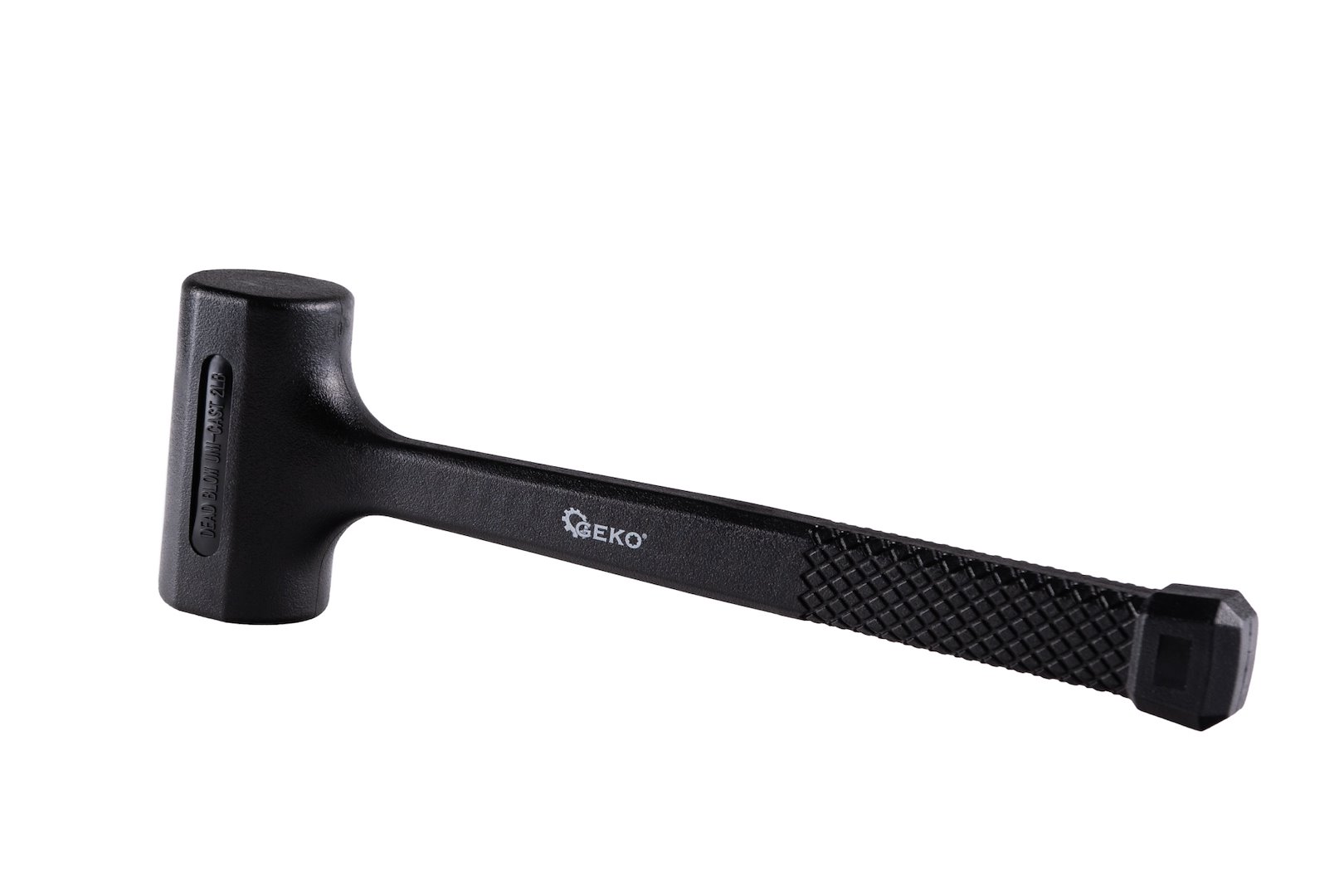 Bezodrzutové gumové kladivo Geko 53 mm 900 g – gumová hlavice detail