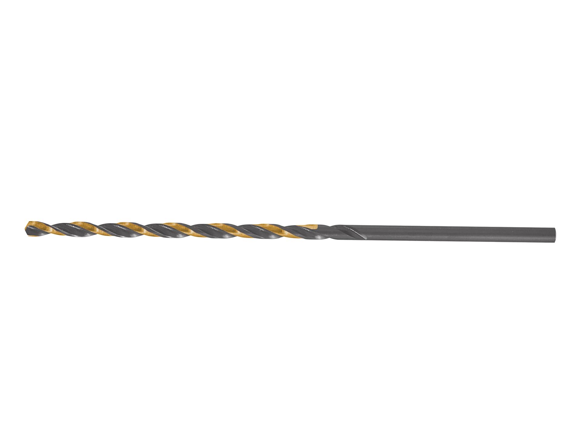 Černozlatý prodlužovací vrták HSS M2 4,8 mm – detail povlaku