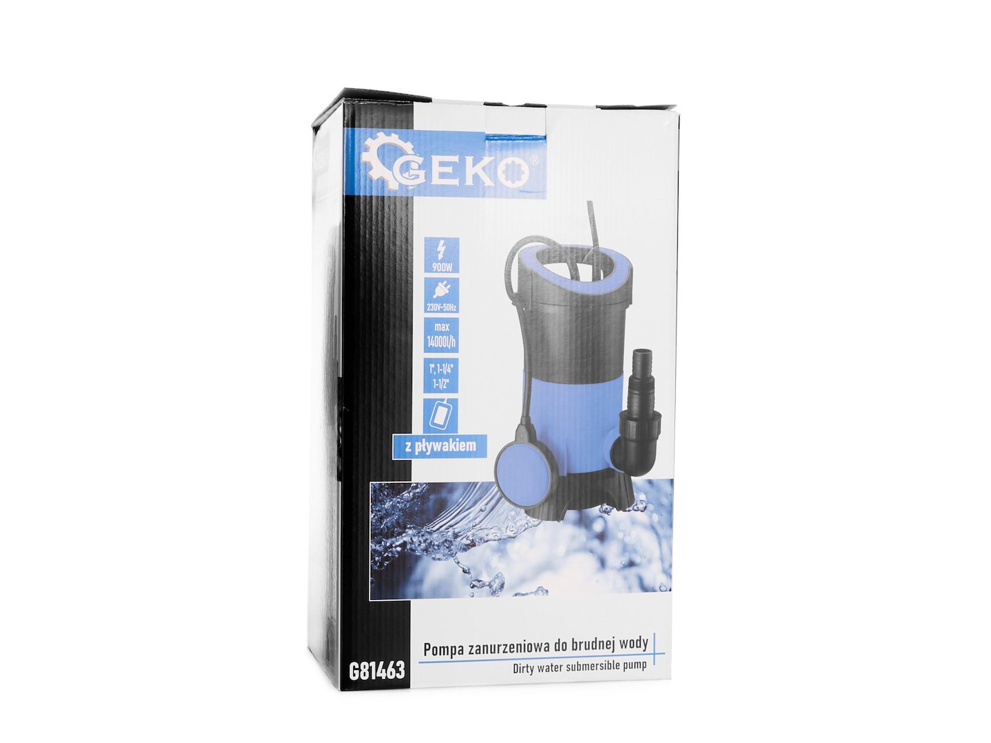 Ponorné čerpadlo z plastu s plovákem 900 W – čerpadlo Geko G81463 pro špinavou vodu 7
