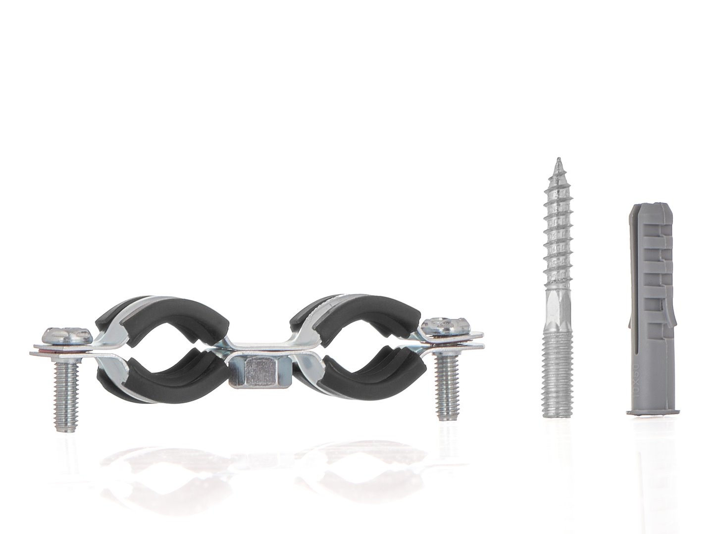 Metalová objímka s gumou pro trubky dvojitá 3/8" 15-19 mm (200) 2