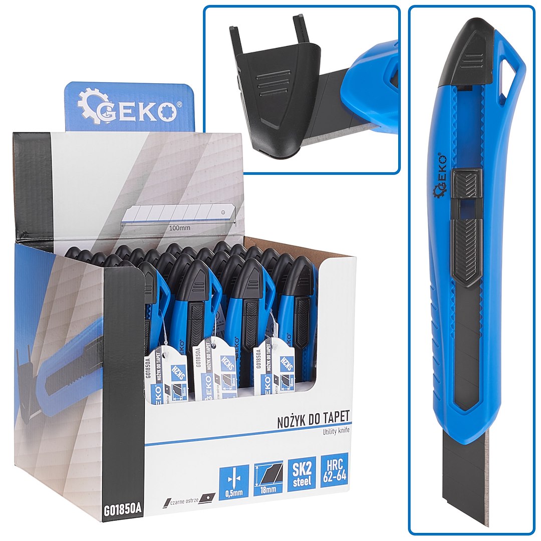 Nůž na tapety 100x18x0,5 mm ERGO SK2H – kartonový displej (24/144) 1