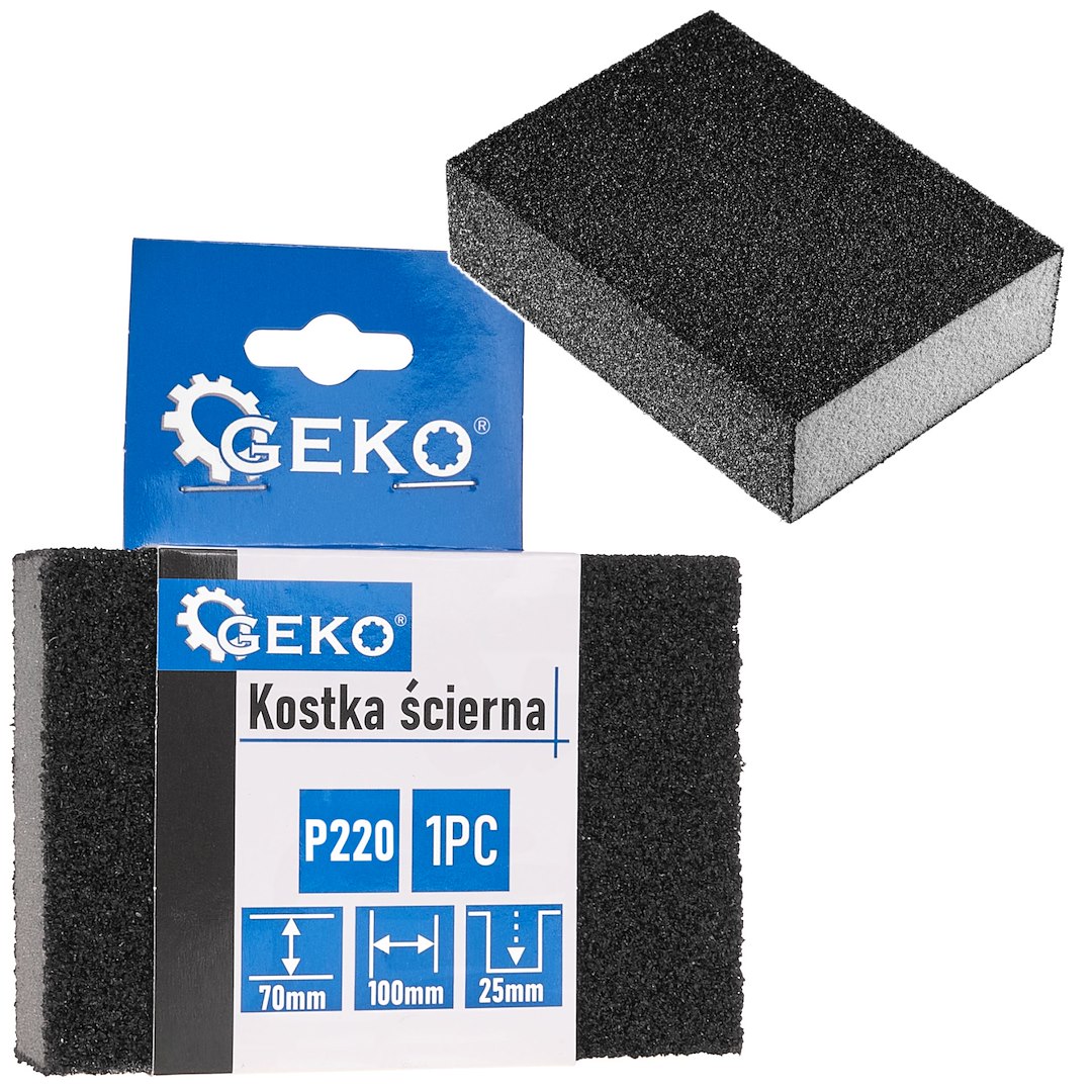 Brusný blok Geko 70×100×25 mm P220 – balení 10 ks 5