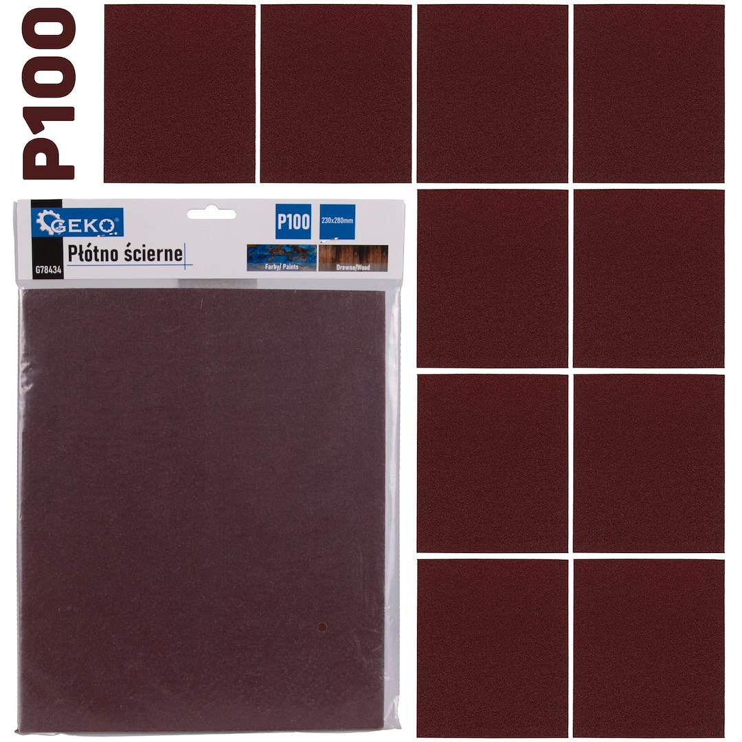 Brusné plátno Geko 230x280 mm P100 – celkový pohled na list