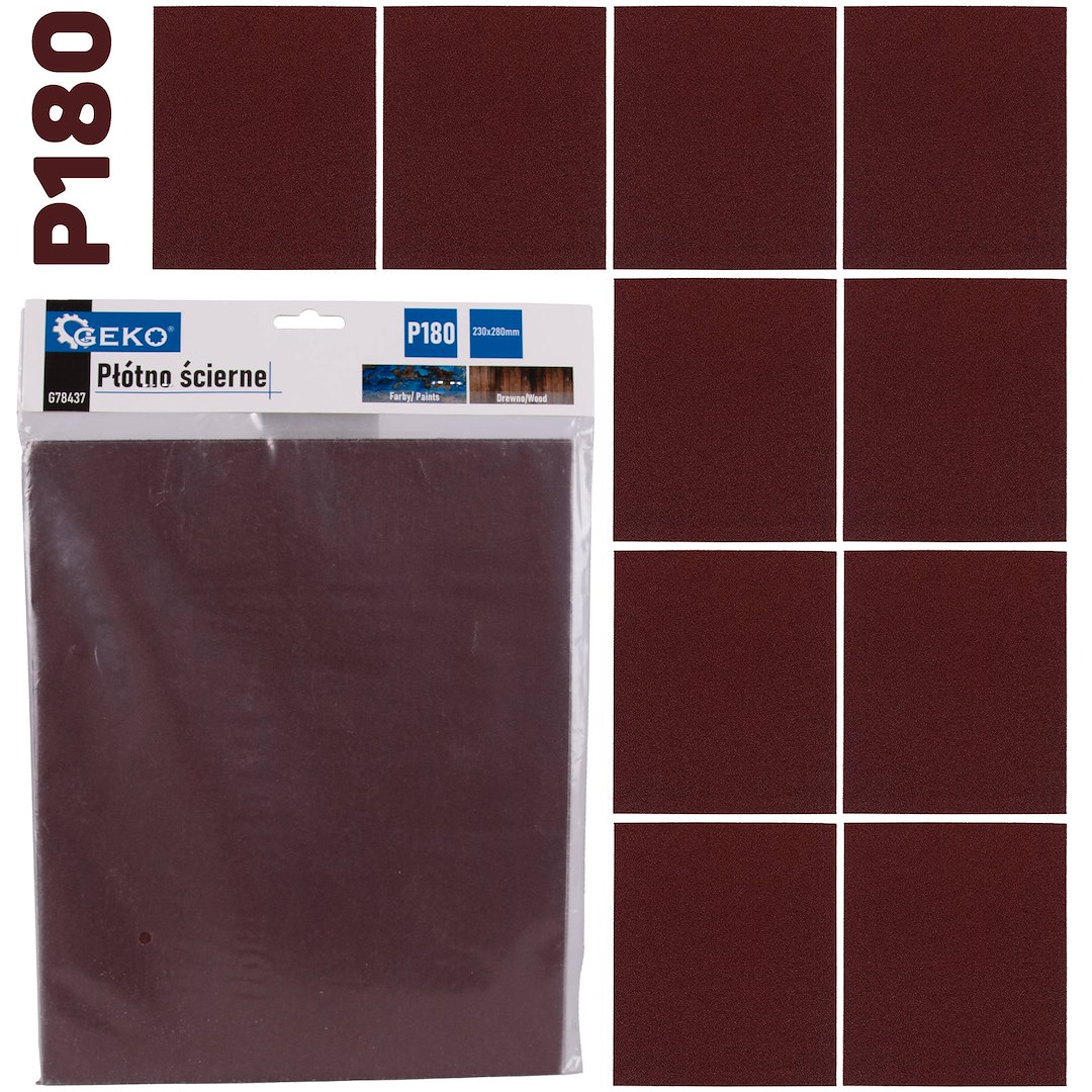 Brusné plátno Geko 230x280 mm P180 – celkový pohled