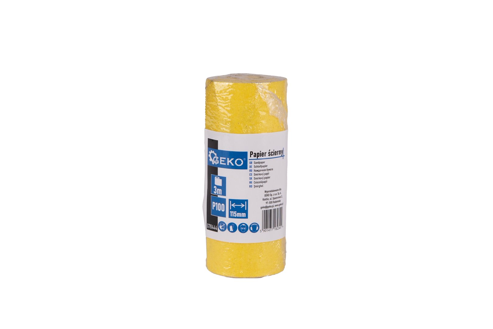 Brusný papír role 115 mm x 3 m P100 – detail zrnitosti povrchu
