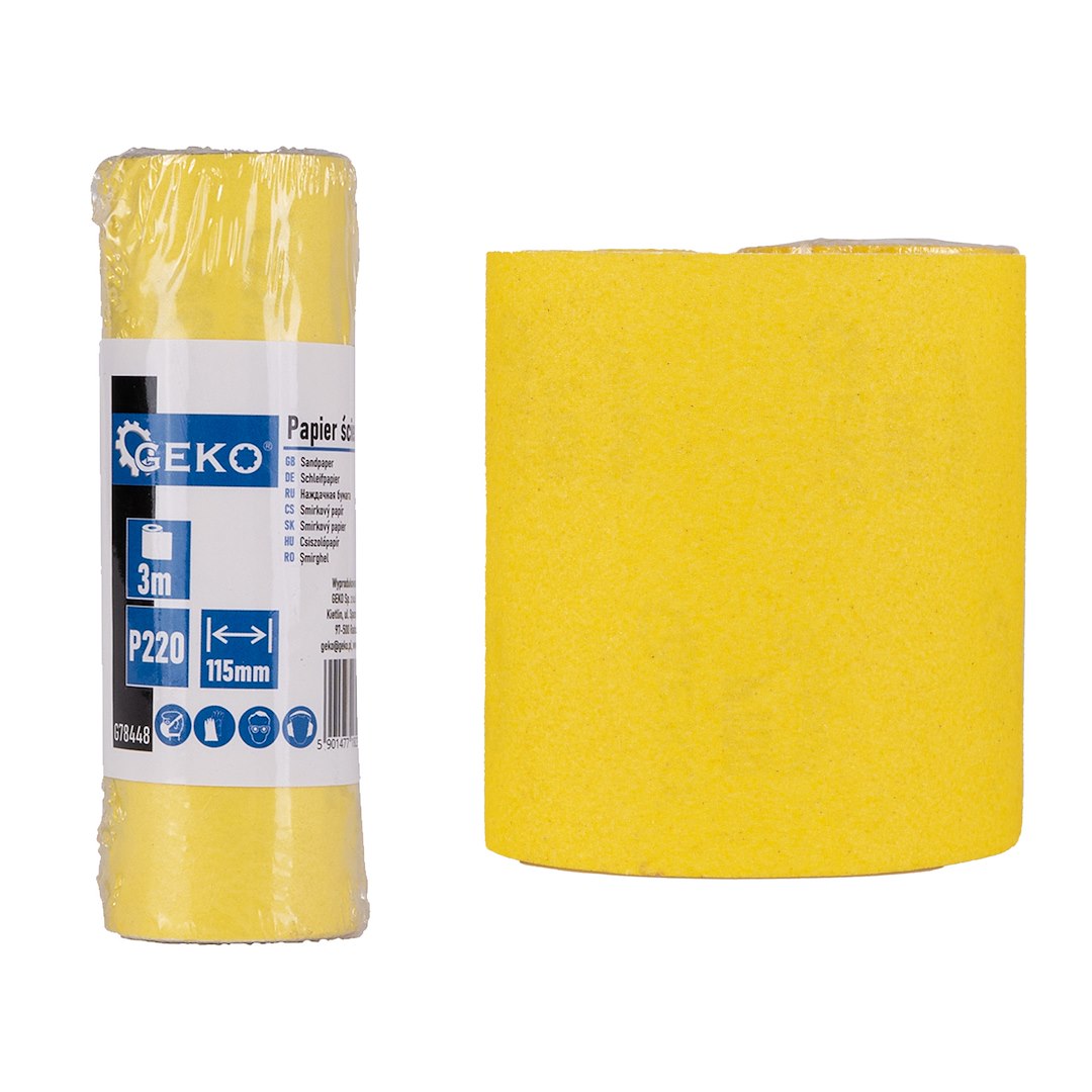 Brusný papír role 115 mm x 3 m P220 – celkový pohled na roli