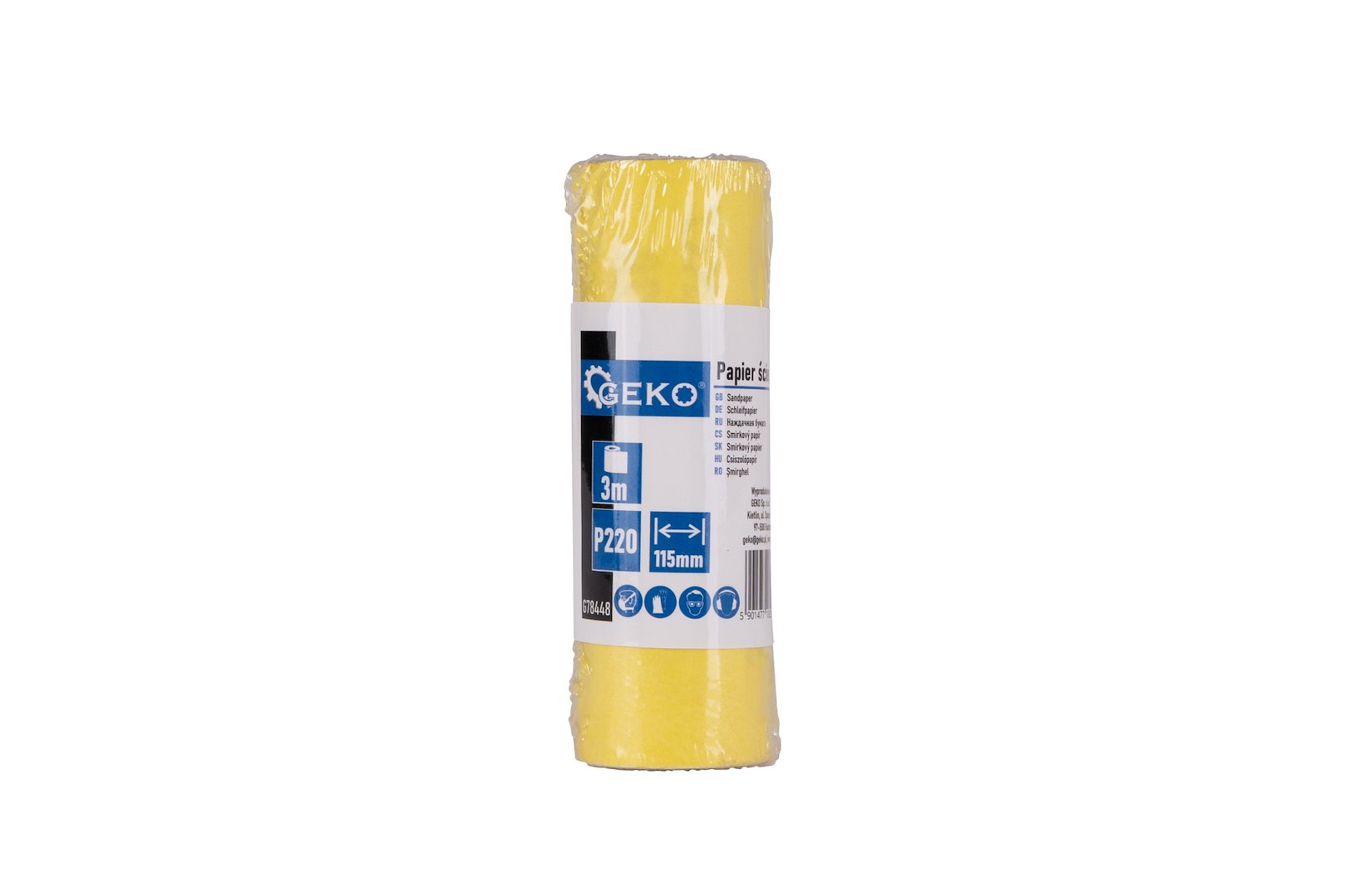 Brusný papír role 115 mm x 3 m P220 – detail zrnitosti povrchu