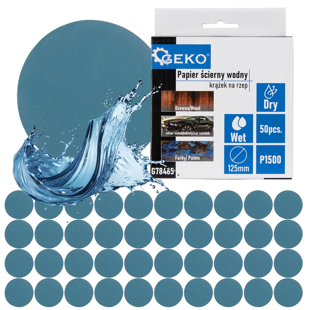 Vodní brusný papír kotouč 125 mm P1500 – celkový pohled