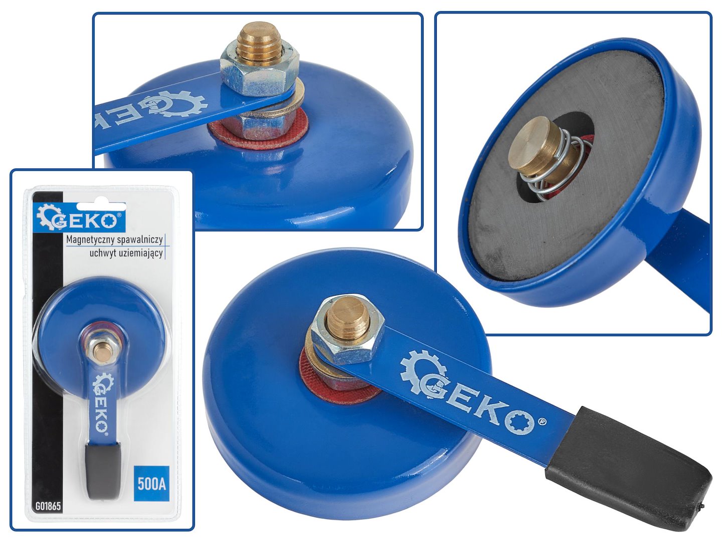 Magnetický svařovací zemnící držák 500A – celkový pohled