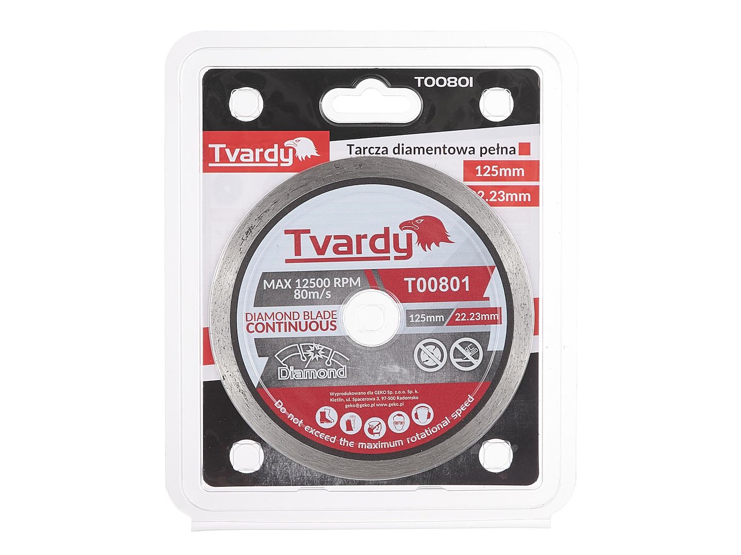 Diamantový kotouč plný 125x7,5x22,23 mm PROFI – pohled zepředu