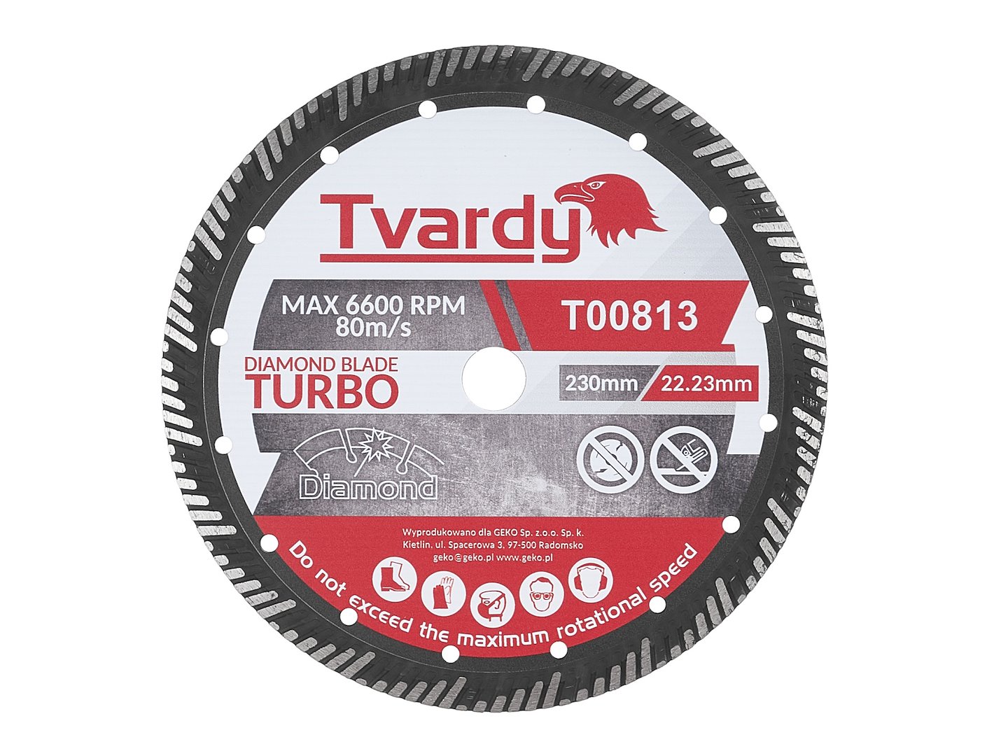 Diamantový kotouč Turbo 230x15x22,23 mm PROFI – celkový pohled na kotouč