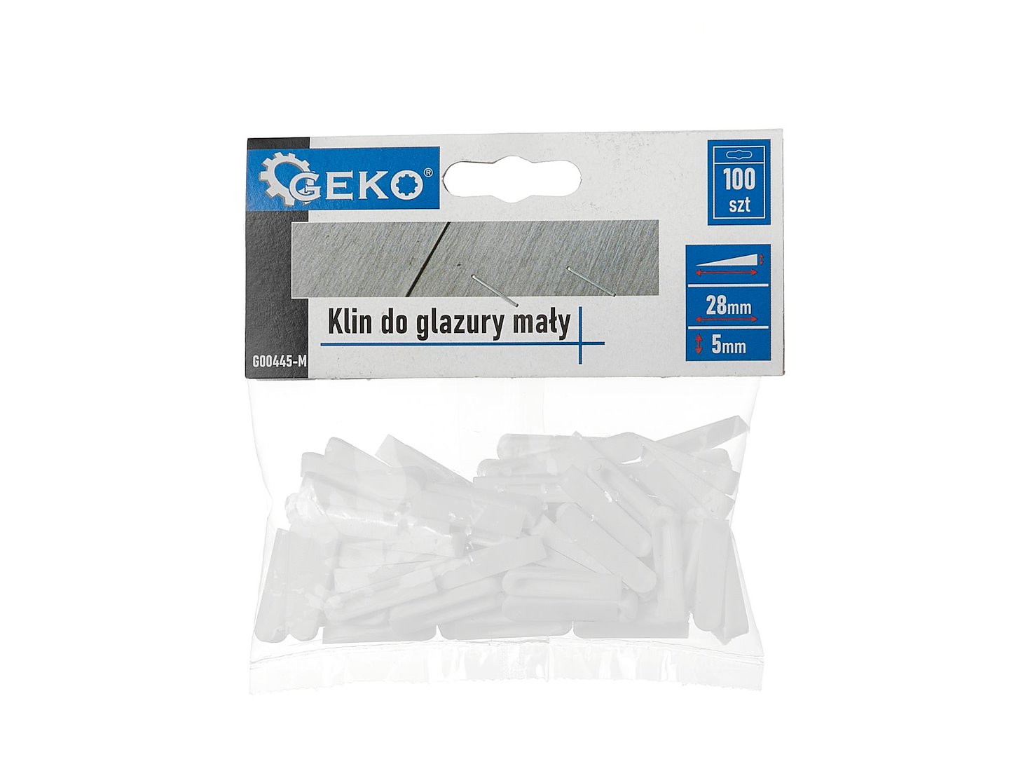Malý klín na dlaždice 5,0 mm – balení 100 ks, plastové klíny Geko