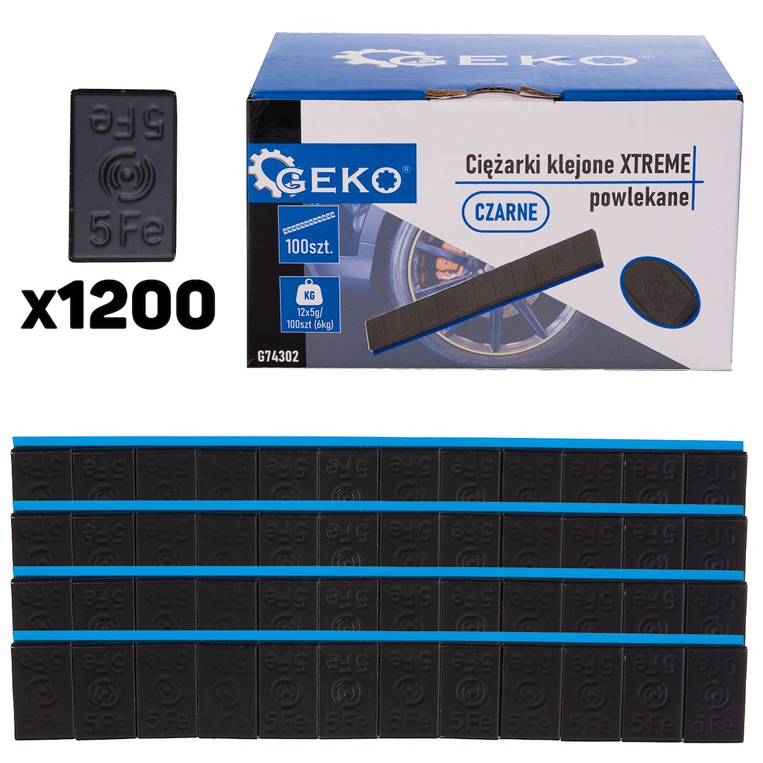 Lepené závaží XTREME 12x5 g – celá sada 100 pásků
