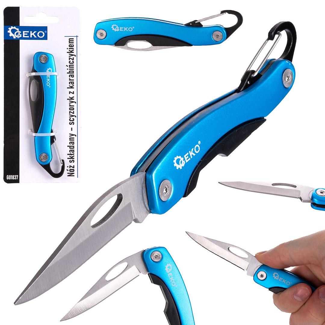 Skládací kapesní nůž s karabinou Geko G01837 7
