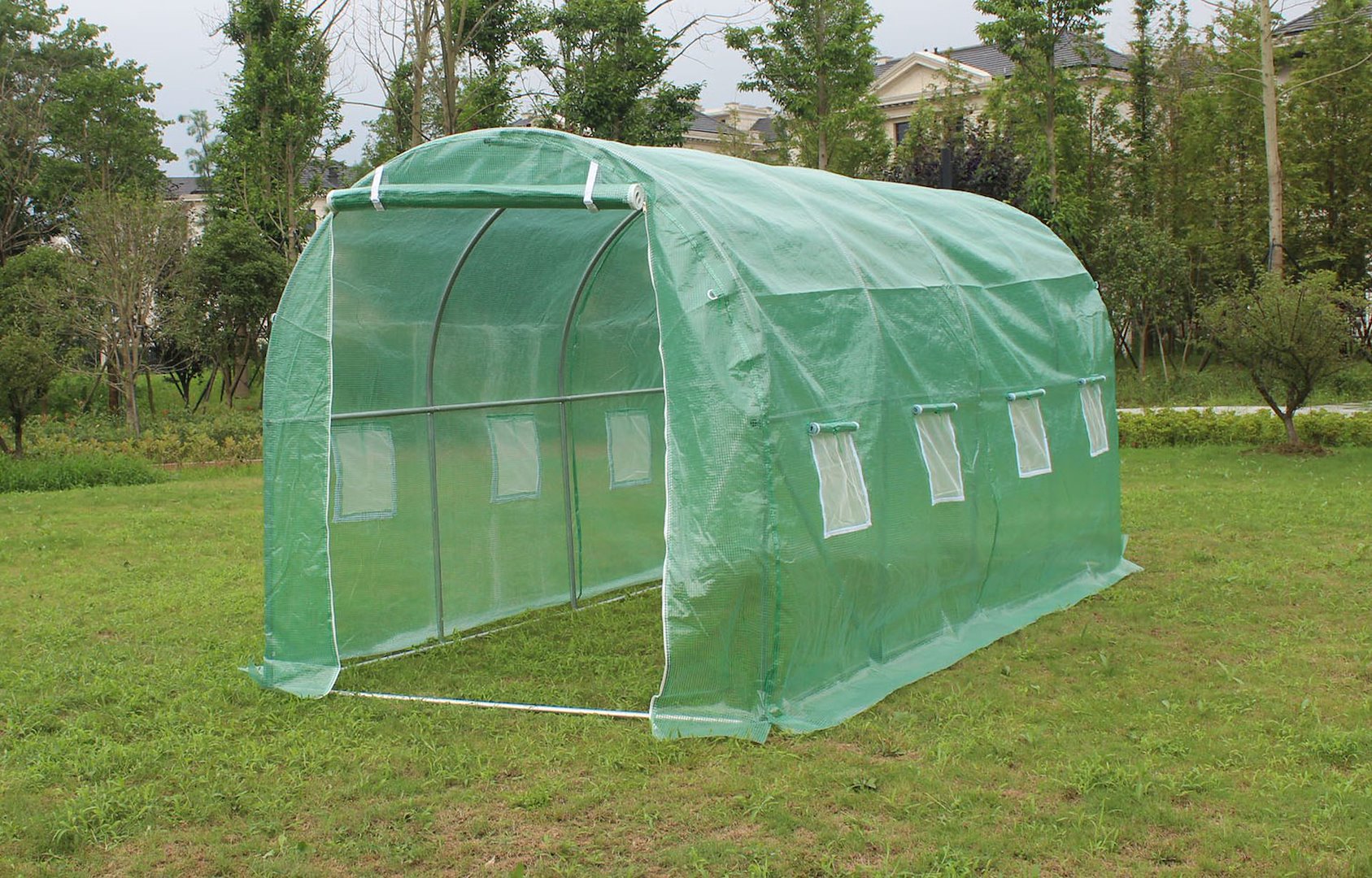 Skleník zahradní foliový tunel 4x2,5x2m UV – interiér tunelu