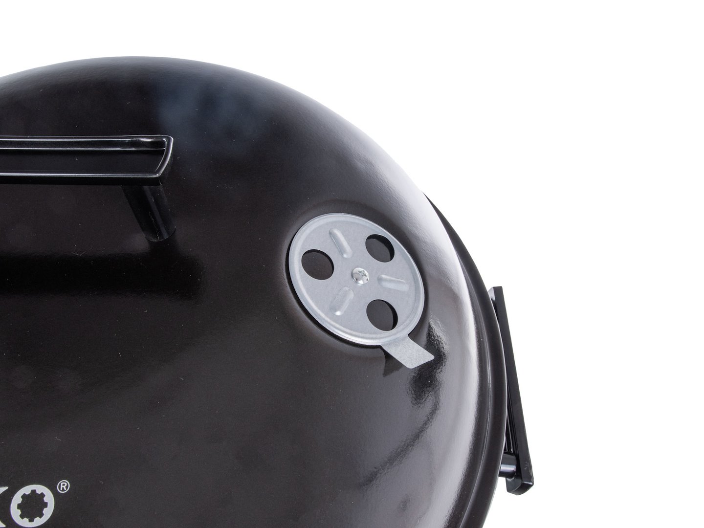 Kruhový gril na dřevěné uhlí s víkem a obalem – průměr roštu 39 cm 7