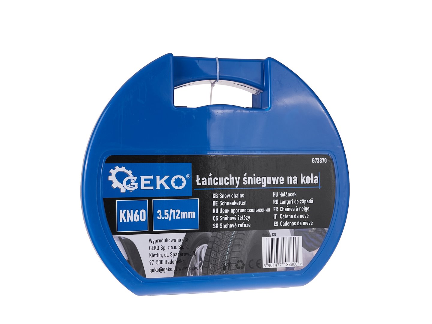 Sněhové řetězy na kola Geko KN60 3,5/12 mm – sada 5 ks 4