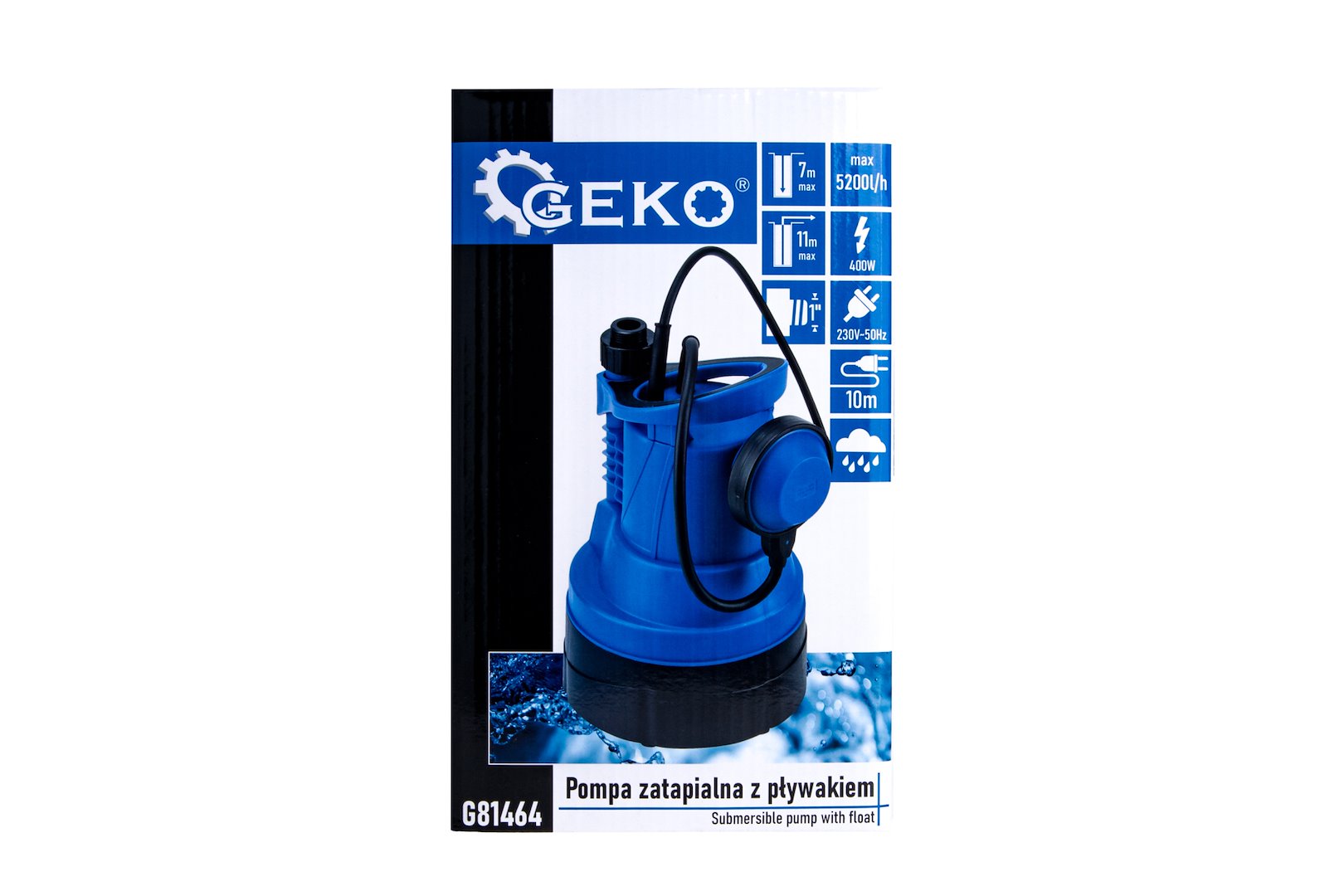 Ponorné čerpadlo Geko G81464 – detail plovákového spínače