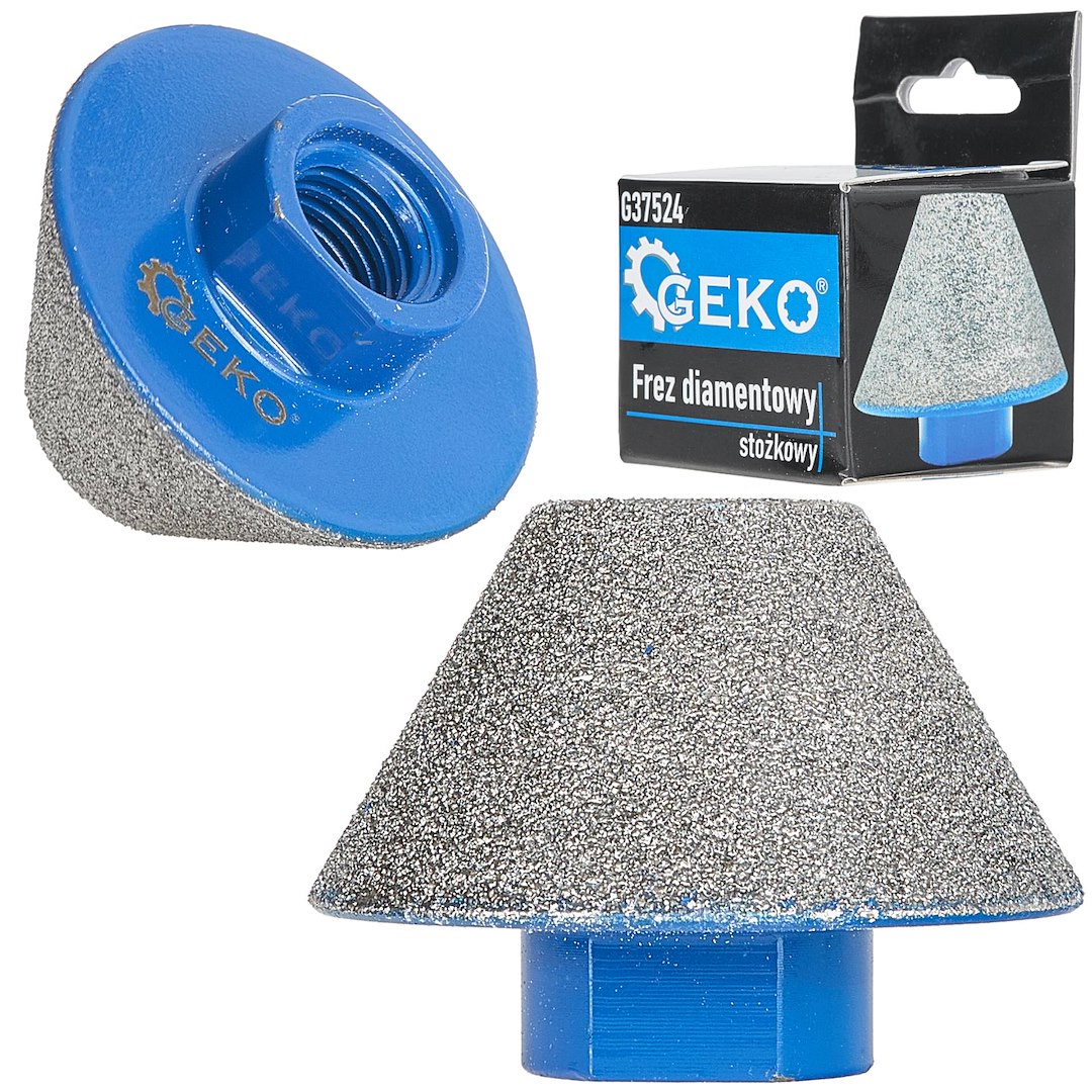 Diamantový kuželový fréza Geko 20-48 mm M14 – celkový pohled