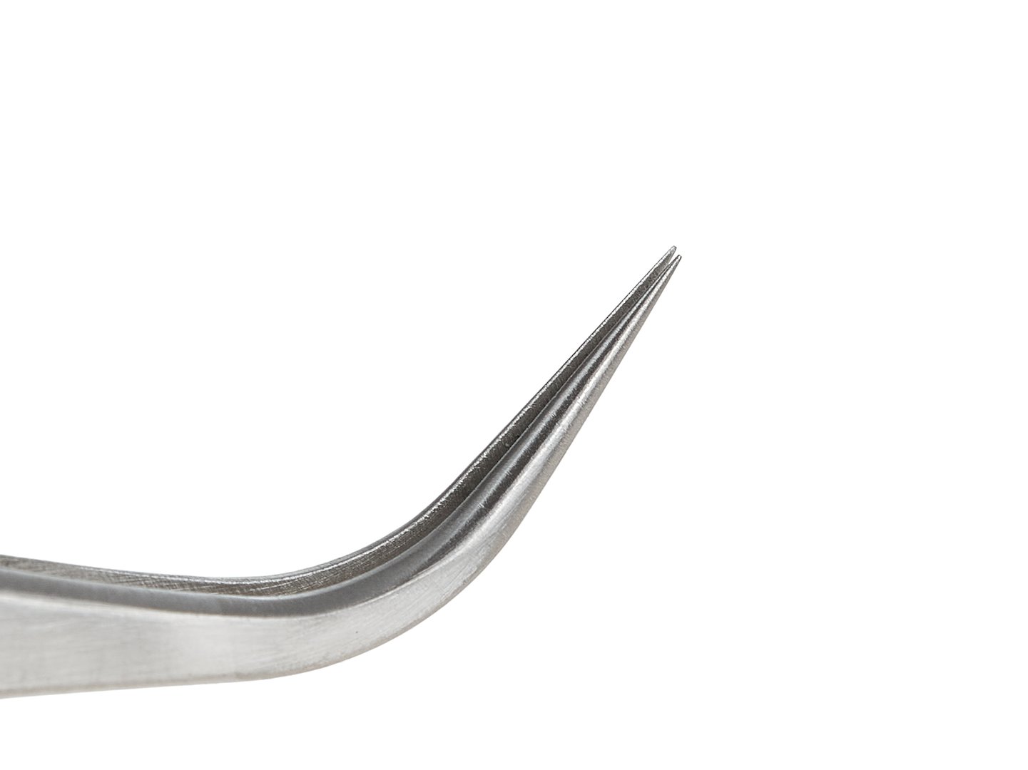 Precizní kleště s ohnutými hroty 120 mm – detail hrotů