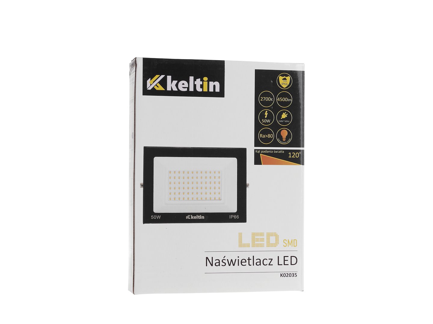 LED světlomet 50 W – teplá bílá barva 2700 K (Geko) 7