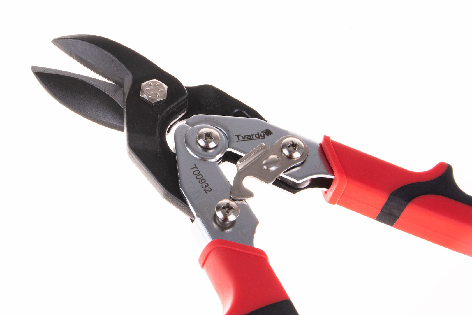 Nůžky na plech pravé 250 mm CrV – detail spoje čepelí
