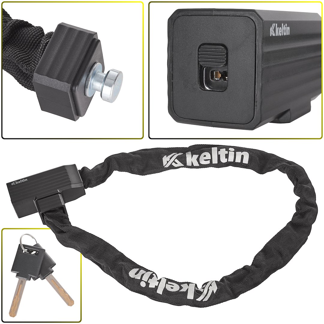 Cyklistický zámek řetěz na klíč 6/900 mm – celkový pohled