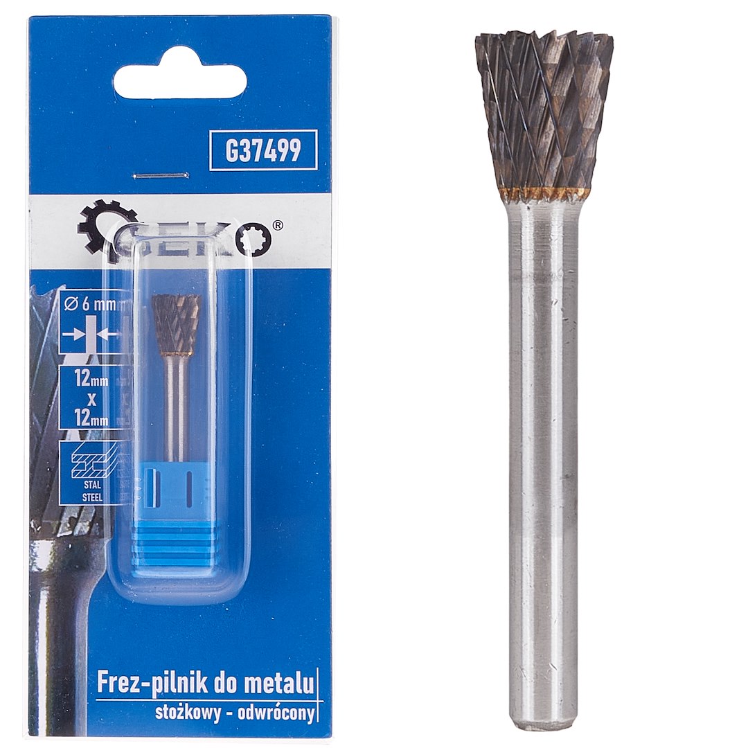 Frézka-pilník z karbidu wolframu 12×12 mm – pohled na nástroj