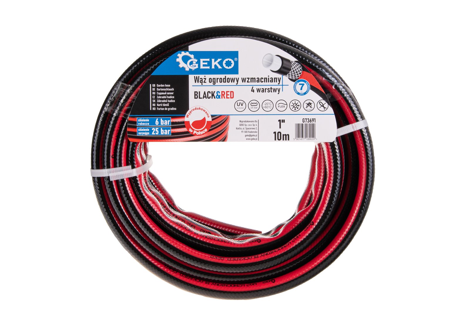 Zahradní hadice vyztužená BLACKRED 1 10 m – detail materiálu a vzoru