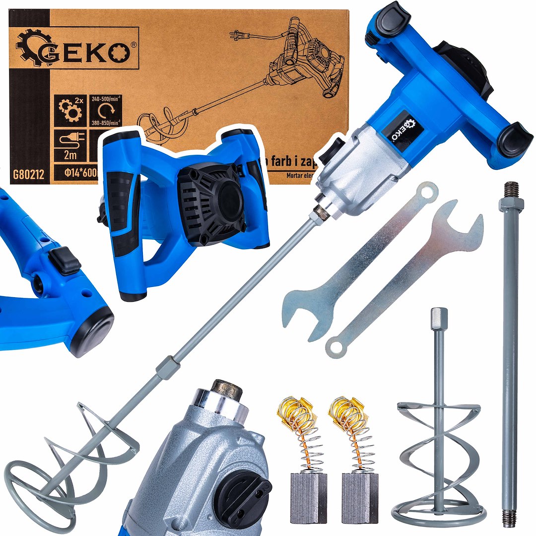 Elektrická míchačka Geko 1600 W – celkový pohled