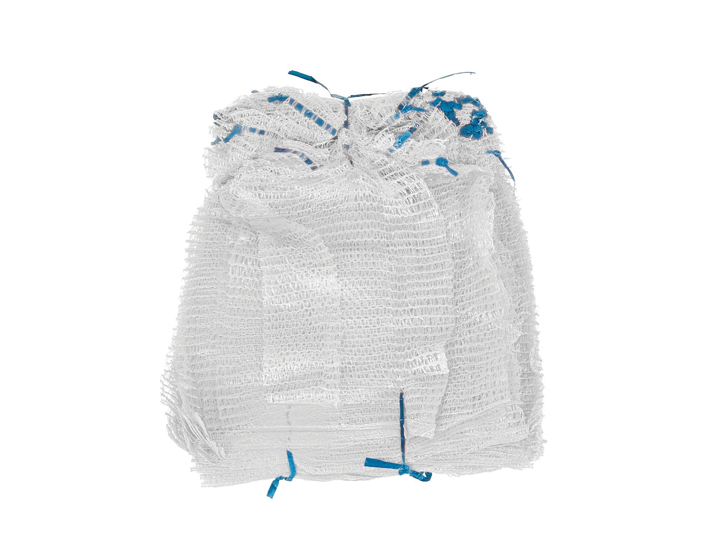 Rashlový pytel s otvorem 42 × 60 cm, 15 kg – bílý, pohled zepředu