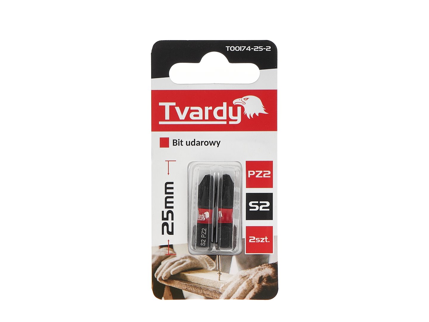 Úderový bit PZ2 25 mm S2 Geko – varianty balení