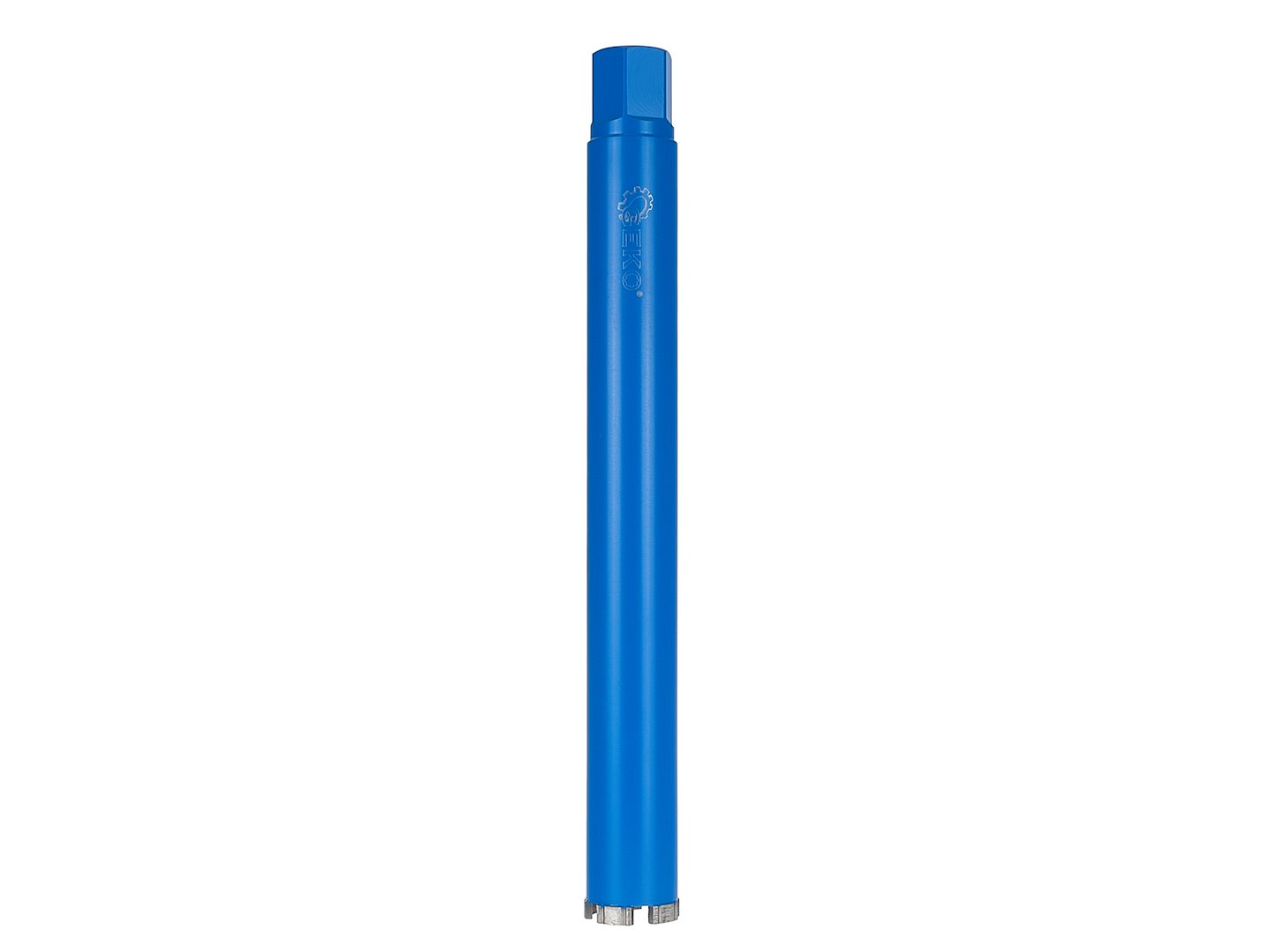Diamantový vrták Geko 52x10x450mm – detail diamantových zubů