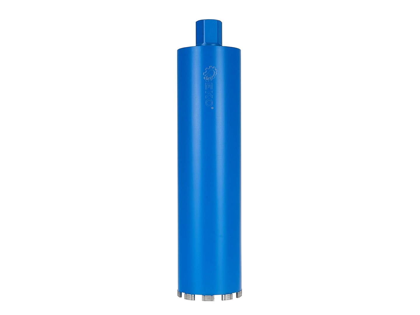 Diamantový vrták Geko 112x10x450mm – detail pracovní části se zuby
