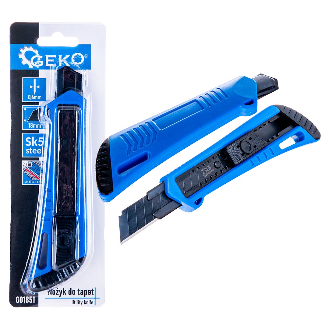 Nůž na tapety Geko 100×18×0,5 mm – celkový pohled