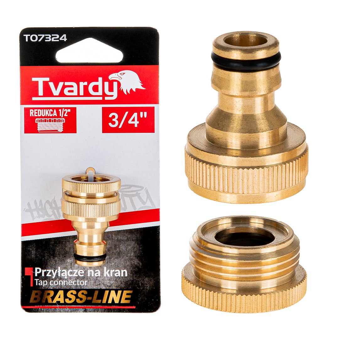 Připojení na kohoutek 3/4" s redukcí 1/2" BRASS-LINE (10/80) 1