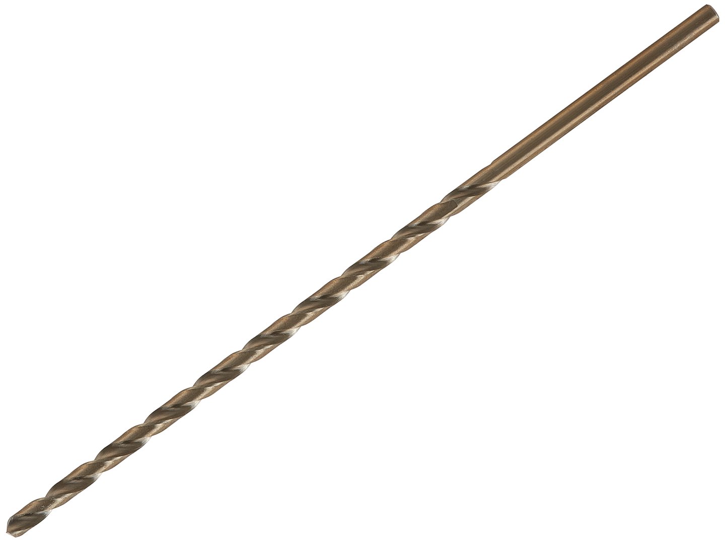 Zlatý vrták do kovu HSS DIN1869 5,0x195 mm – detail špičky