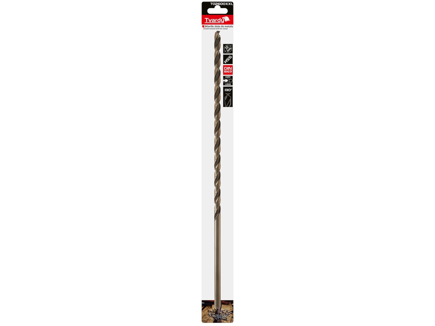 Zlatý vrták do kovu HSS DIN1869 10,0 × 430 mm – Geko (balení 25/100 ks) 4