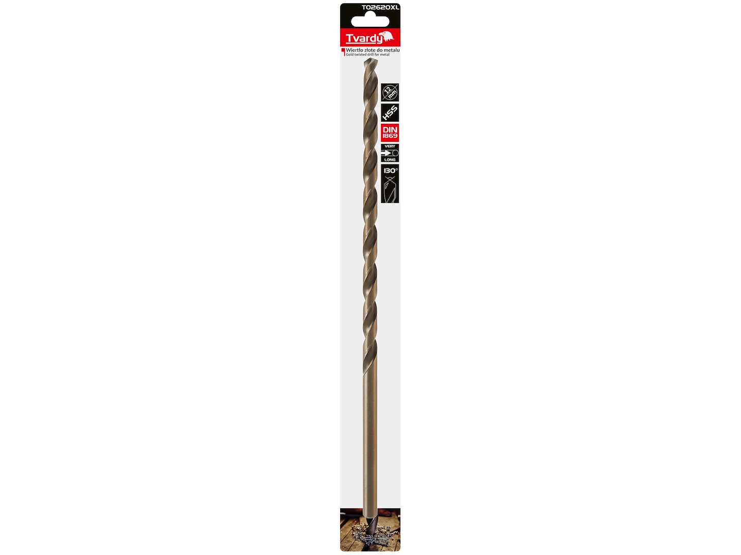 Zlaté vrtáky do kovu HSS DIN 1869 12,0 × 375 mm – balení 25/50/100 ks | Geko 4