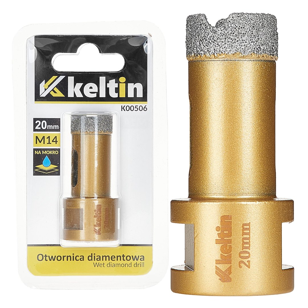 Diamantová děrovka na dlaždice 20 mm M14 – celkový pohled