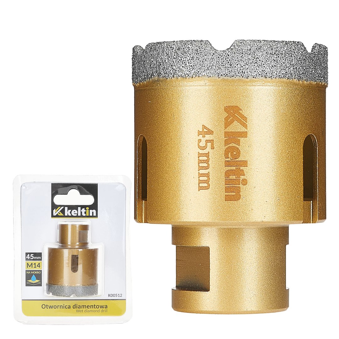 Diamantová fréza Geko 45 mm M14 – celkový pohled