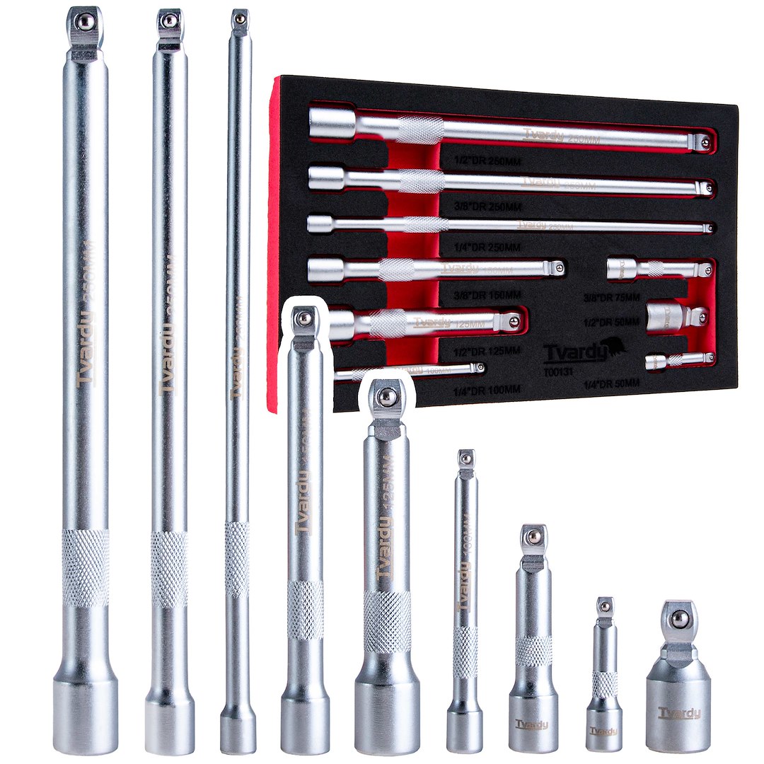 Sada prodlužovacích nástavců 1/4" 3/8" 1/2" CrV 9 ks. (12) 1