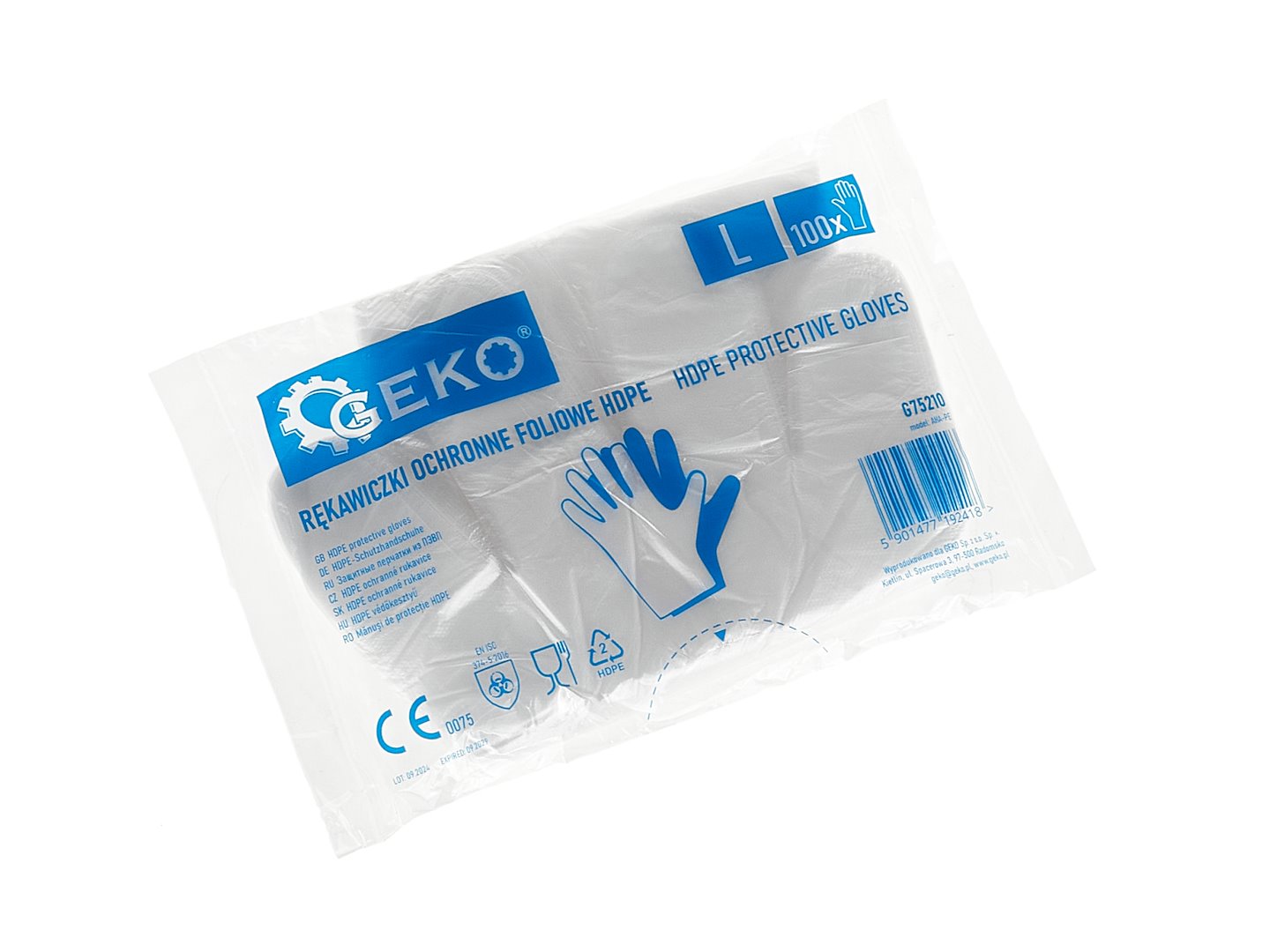 Ochranné rukavice z HDPE folie 100 ks – detail rukavice